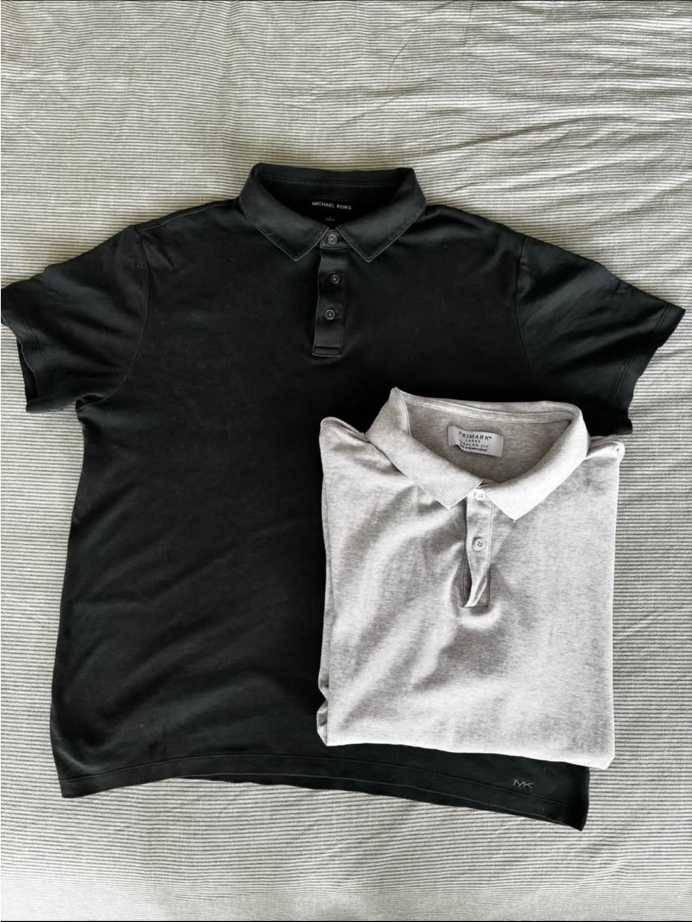 Primark Gray Polo Shirt with Black Polo - Men's Casual Cotton Polos